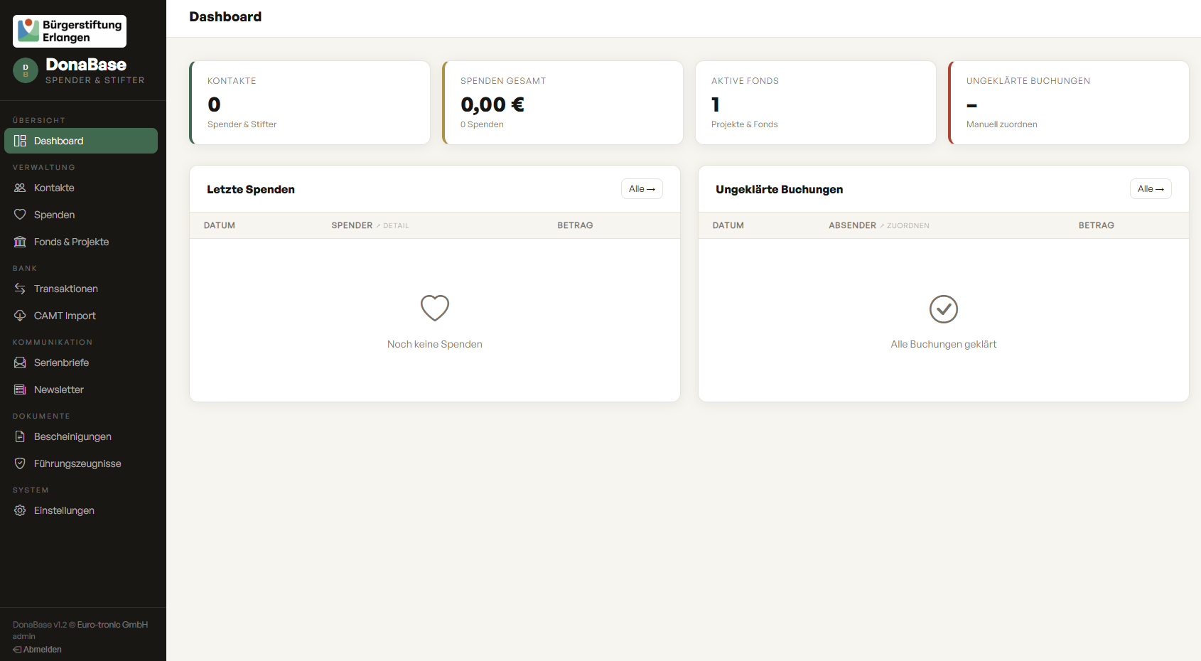 DonaBase Dashboard