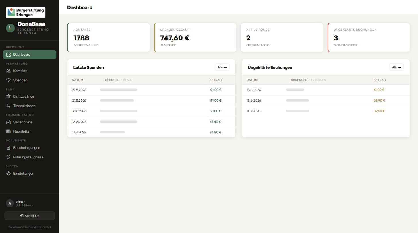 DonaBase Dashboard